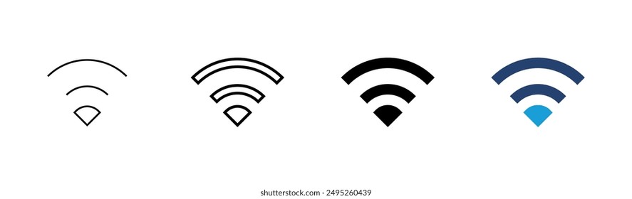 Wifi icon set. signal vector icon. Wireless  icon vector