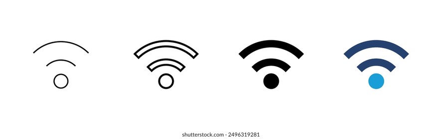 Conjunto de iconos de wifi. icono de Vector de señal. Vector de iconos inalámbricos