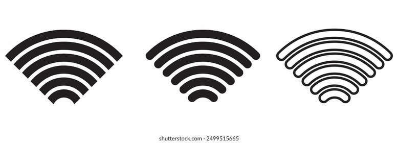 Conjunto de iconos de wifi. icono de Vector de señal. Vector de iconos inalámbricos