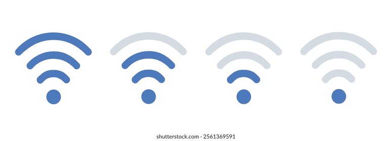Wifi icon set. signal vector icon. Wireless icon vector
