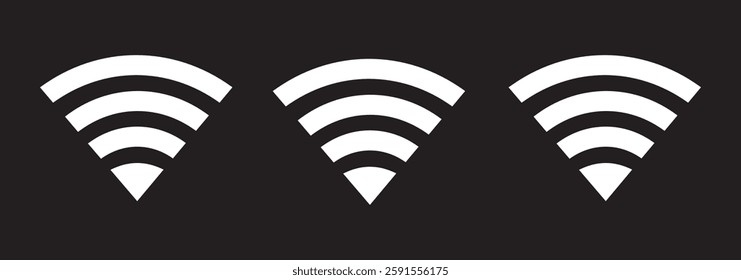 Wifi icon set. signal vector icon. Wireless icon vector