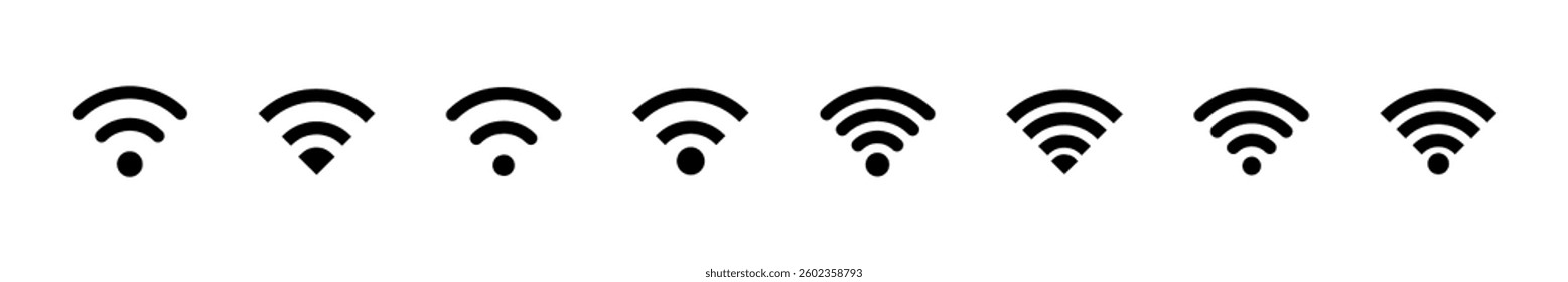 Wifi icon set. signal vector icon. Wireless  icon vector