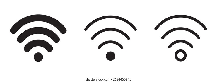Conjunto de iconos de wifi. icono de Vector de señal. Vector de iconos inalámbricos