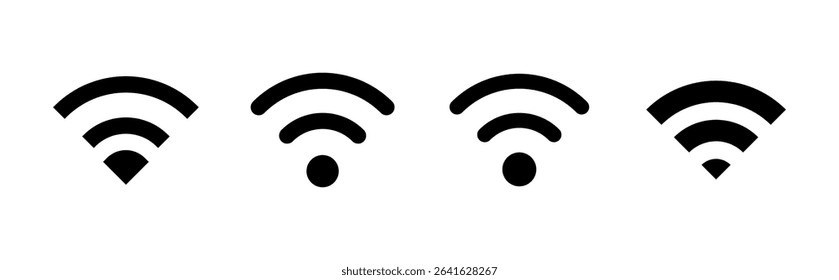 Wifi icon set. signal vector icon. Wireless  icon vector