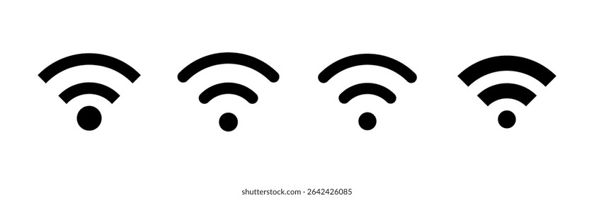 Conjunto de iconos de wifi. icono de Vector de señal. Vector de iconos inalámbricos