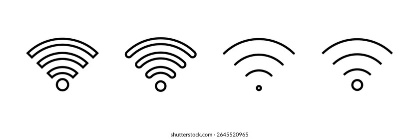 Conjunto de iconos de wifi. icono de Vector de señal. Vector de iconos inalámbricos