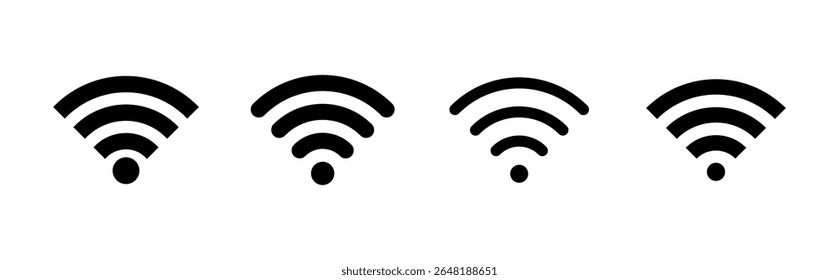 WiFi-Symbolsatz. Signalvektorsymbol. Drahtloser Symbolvektor