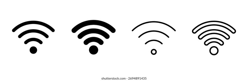 Conjunto de iconos de wifi. icono de Vector de señal. Vector de iconos inalámbricos
