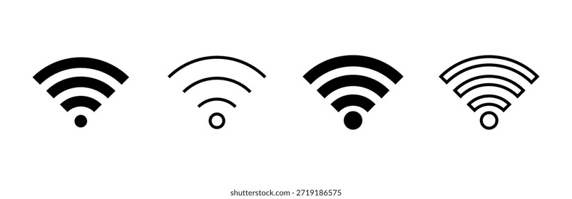Wifi icon set. signal vector icon. Wireless  icon vector