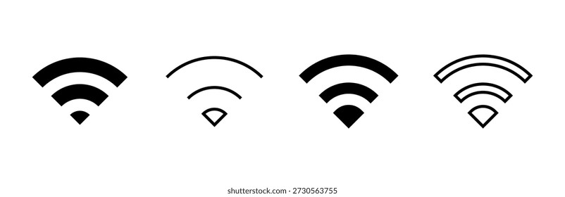 Ícone de Wifi. ícone de vetor de sinal. Vetor de ícone sem fio