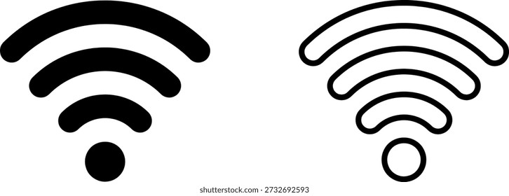 WiFi-Symbolsatz. Signalvektorsymbol. Drahtloser Symbolvektor