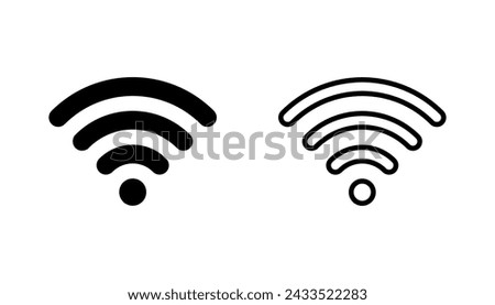 Wifi icon set. signal vector icon. Wireless  icon vector