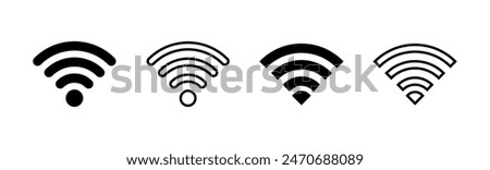 Wifi icon set. signal vector icon. Wireless  icon vector