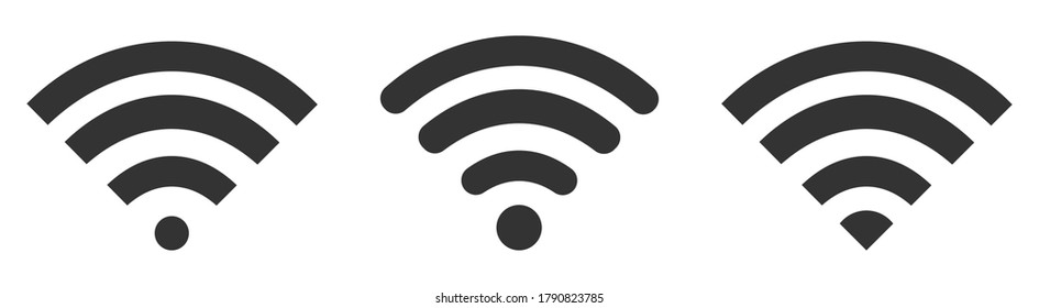 Wi-Fi Icon set symbol isolated on white background. Vector illustration