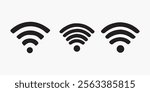 Wifi icon set. Wifi icon symbol vector art illustration.