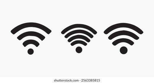 Wifi icon set. Wifi icon symbol vector art illustration.