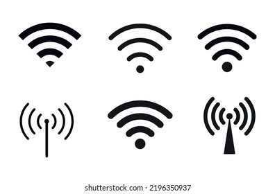 Wifi Icon Set Symbol Wireless Wifi Stock Vector (Royalty Free ...