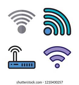 wi-fi icon set. vector set about wifi icons set.