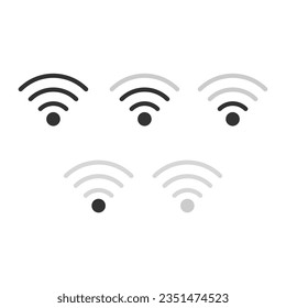 Wi-Fi Icon Set Vector Design.