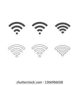 WiFi Icon Set . Vector . EPS 10