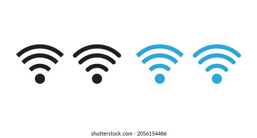 Wifi Icon set vector Line on white background image for web, presentation, logo, Icon Symbol. 
