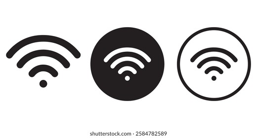 Wi-Fi icon set vector on white background. Internet symbol. Connect icon vector. Signal sign on white background