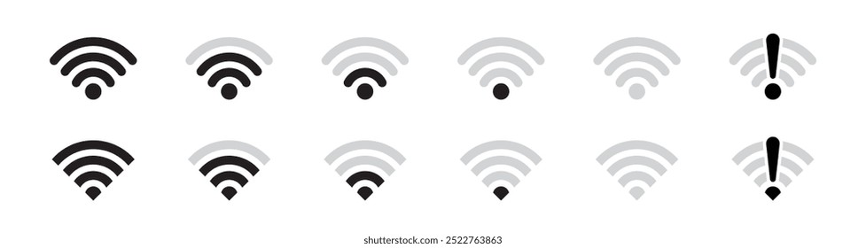 wifi zeichen symbol, wifi symbol sammlung, wifi vektor