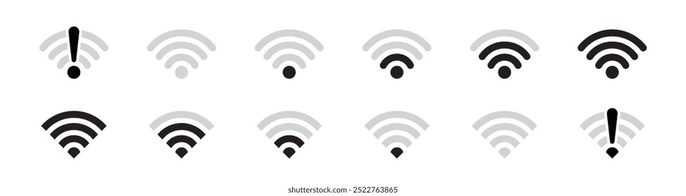 wifi zeichen symbol, wifi symbol sammlung, wifi vektor