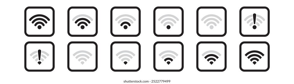 wifi-Symbol, wifi-Symbol-Set, wifi-Vektor
