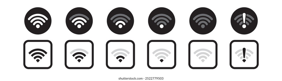wifi-Symbol, wifi-Symbol-Set, wifi-Vektor