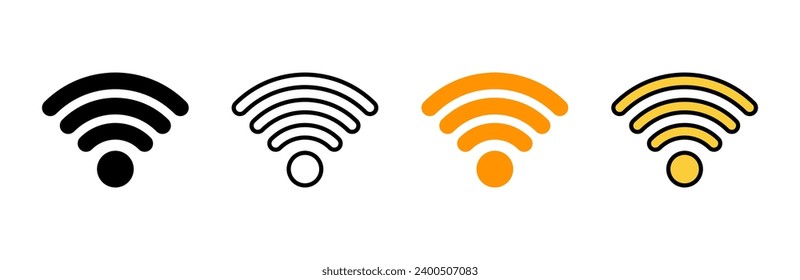 Wifi icon set vector. signal sign and symbol. Wireless  icon