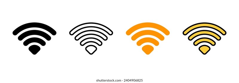 Wifi icon set vector. signal sign and symbol. Wireless  icon