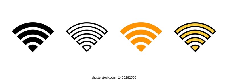Wifi-Symbol-Set Vektor. Signalzeichen und -zeichen. Wireless-Symbol