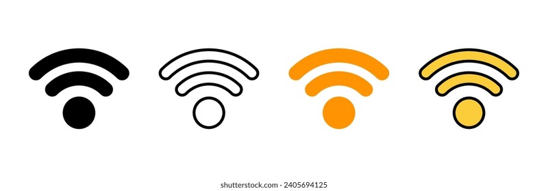 Wifi icon set vector. signal sign and symbol. Wireless  icon