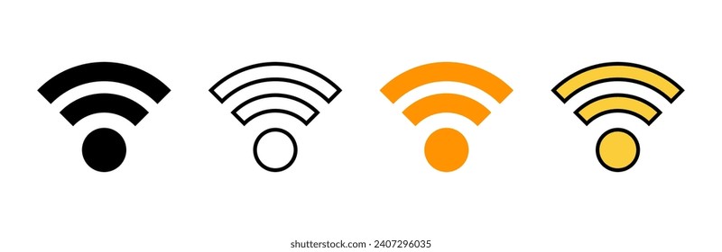 Wifi icon set vector. signal sign and symbol. Wireless  icon