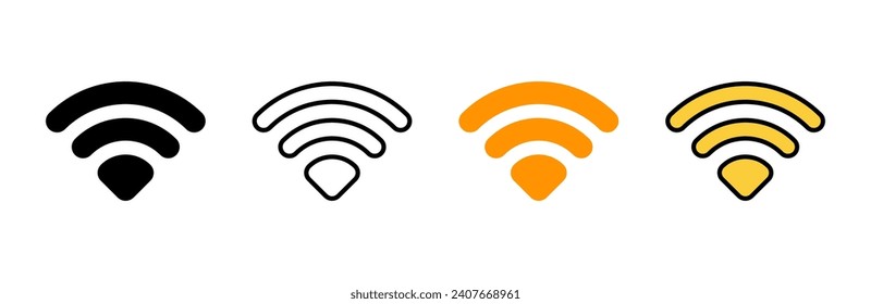 Wifi icon set vector. signal sign and symbol. Wireless  icon