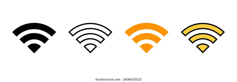 Wifi icon set vector. signal sign and symbol. Wireless  icon