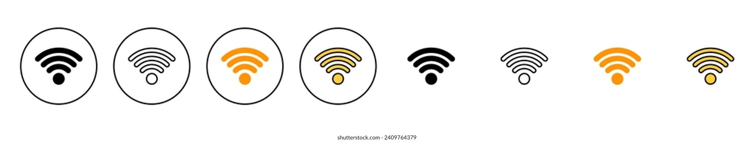 Wifi icon set vector. signal sign and symbol. Wireless  icon