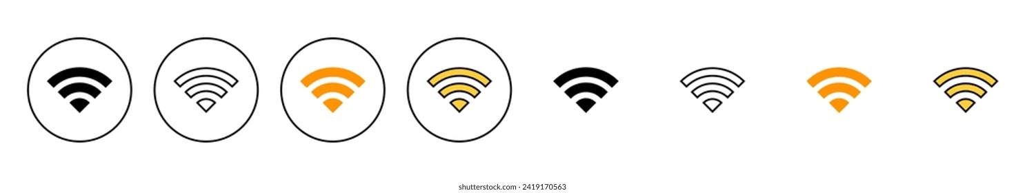 vector conjunto de iconos Wifi. señal y símbolo. Icono inalámbrico