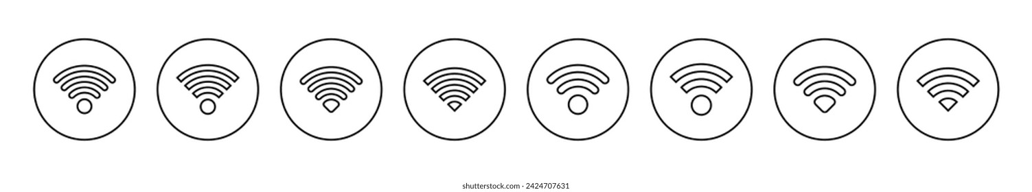 Wifi icon set vector. signal sign and symbol. Wireless  icon