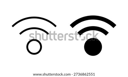Wifi icon set vector. signal sign and symbol. Wireless  icon