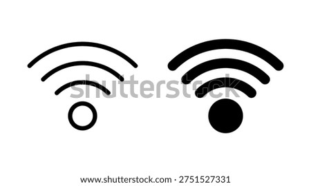 Wifi icon set vector. signal sign and symbol. Wireless  icon