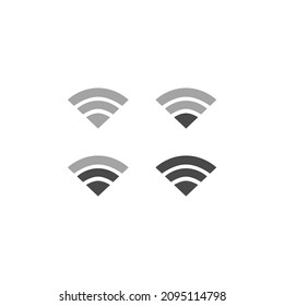 Wifi icon set in vector, icon for status bar icon. Vector Illustration