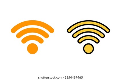 Icono Wifi establecido para aplicación web y móvil. señal y símbolo. Icono inalámbrico