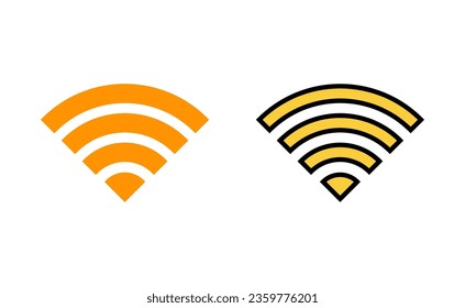 Icono Wifi establecido para aplicación web y móvil. señal y símbolo. Icono inalámbrico