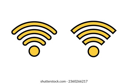 Wifi icon set for web and mobile app. signal sign and symbol. Wireless  icon