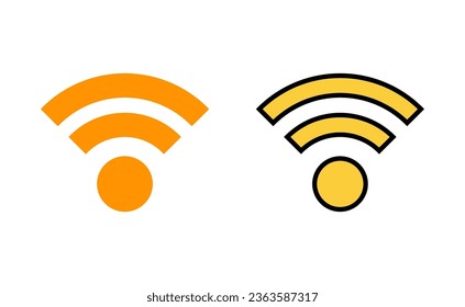 Wifi icon set for web and mobile app. signal sign and symbol. Wireless  icon