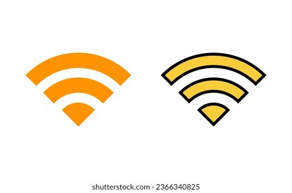 Wifi icon set for web and mobile app. signal sign and symbol. Wireless  icon