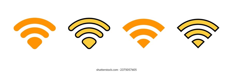 Wifi icon set for web and mobile app. signal sign and symbol. Wireless  icon