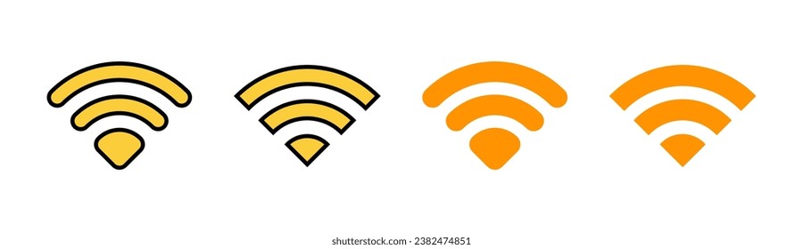 Icono Wifi establecido para aplicación web y móvil. señal y símbolo. Icono inalámbrico